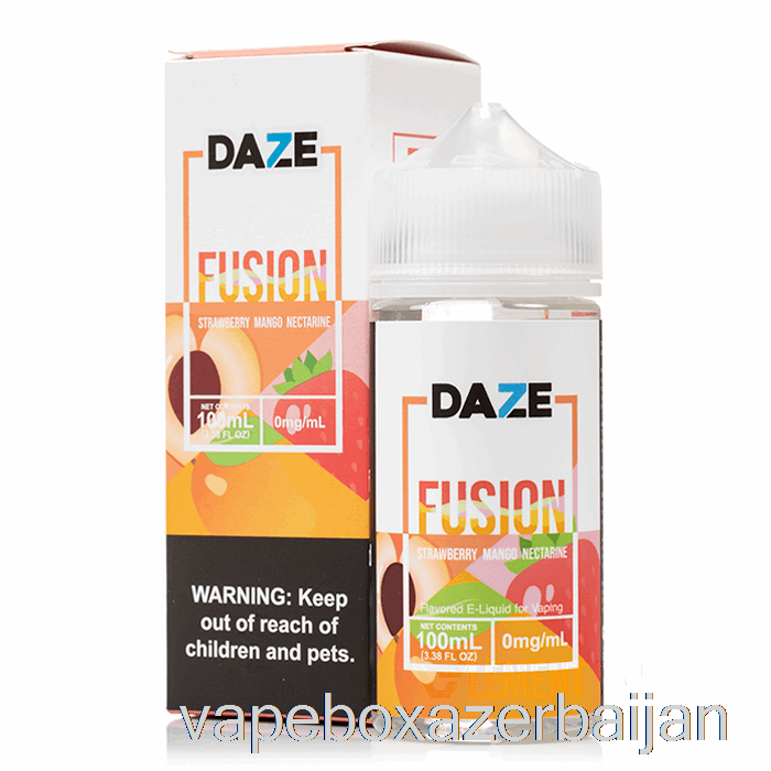 E-Juice Vape Strawberry Mango Nectarine - 7 Daze Fusion - 100mL 0mg
